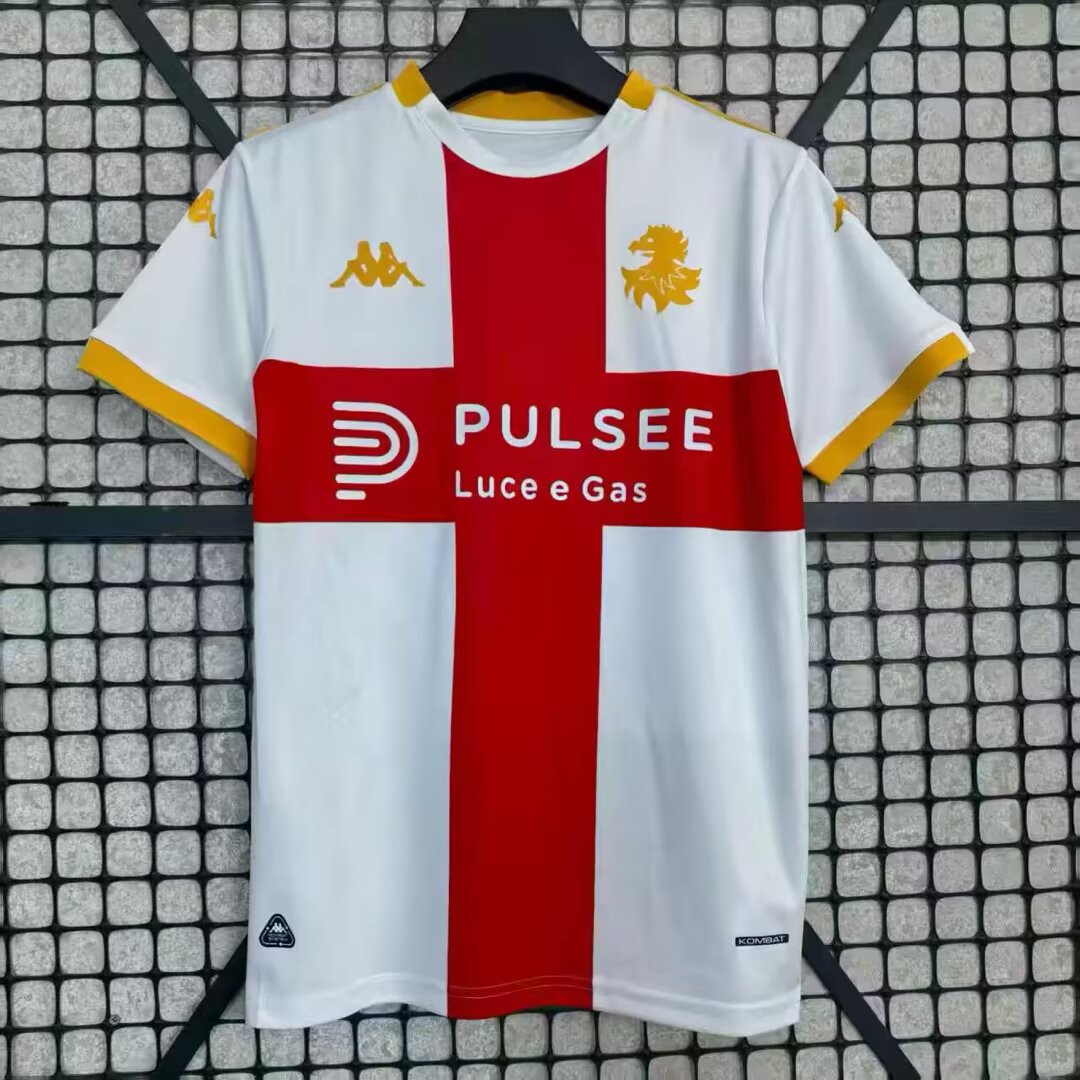 AAA Quality Genoa 25/26 Away White Soccer Jersey